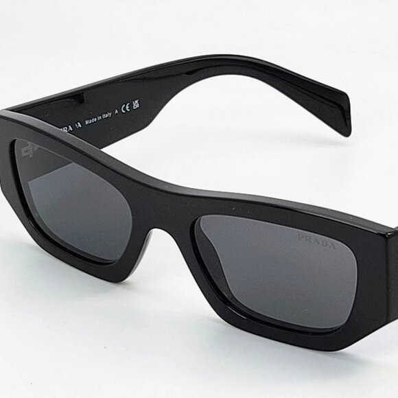 NEW PRADA PR A01S 16K-08Z Sunglasses Black Frame / Dark Grey Lens - Picture 1 of 3